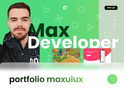 Portfolio Maxuiux v2 design figma graphic design gulp html javascript js landing layout maxuiux page playrix portfolio portfolio design scss site ui uiux user experience web