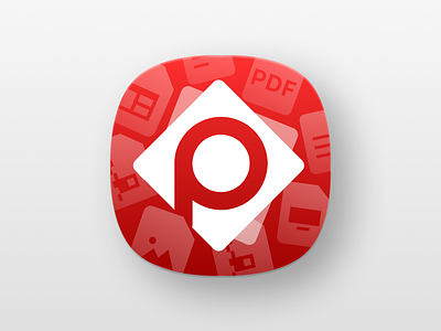 PDF Converter Tool App Icon / App Logo document management. pdf app design pdf converter pdf viewer redesign redesign solution