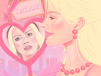 The Barbie Movie, Illustrated poster design barbie barbie the movie greta gerwig margo robbie movie poster movie poster design movie poster illustration poster design poster illustration ryan gosling