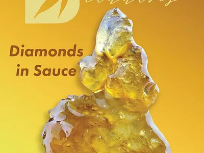 Diamonds in Sauce vendor poster for Bellevue Cannabis adobe illustrator adobe photoshop branding cannabis cannabis industry design graphic design illustration layout logo logo design marijuana packaging design typography vector