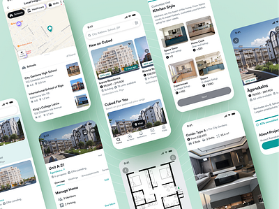 Cubed | App Design app architecture design graphic design real estate uiux visual design
