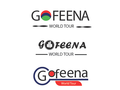 Gofeena _world tour branding design graphic design logo typography