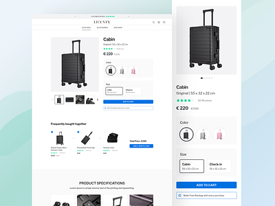 Licenty Product Detail Page design e commerce e commerce web e commerce web design e commerce website home page design homepage design licenty licenty suitcase product web design suitcase suitcase its accessories suitcase web design ui ui design ui ux design uiux ux ux design web design