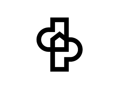 dp house lettermark brand identity branding design home house lettering lettermark logo mark minimalist monogram real estate type typography