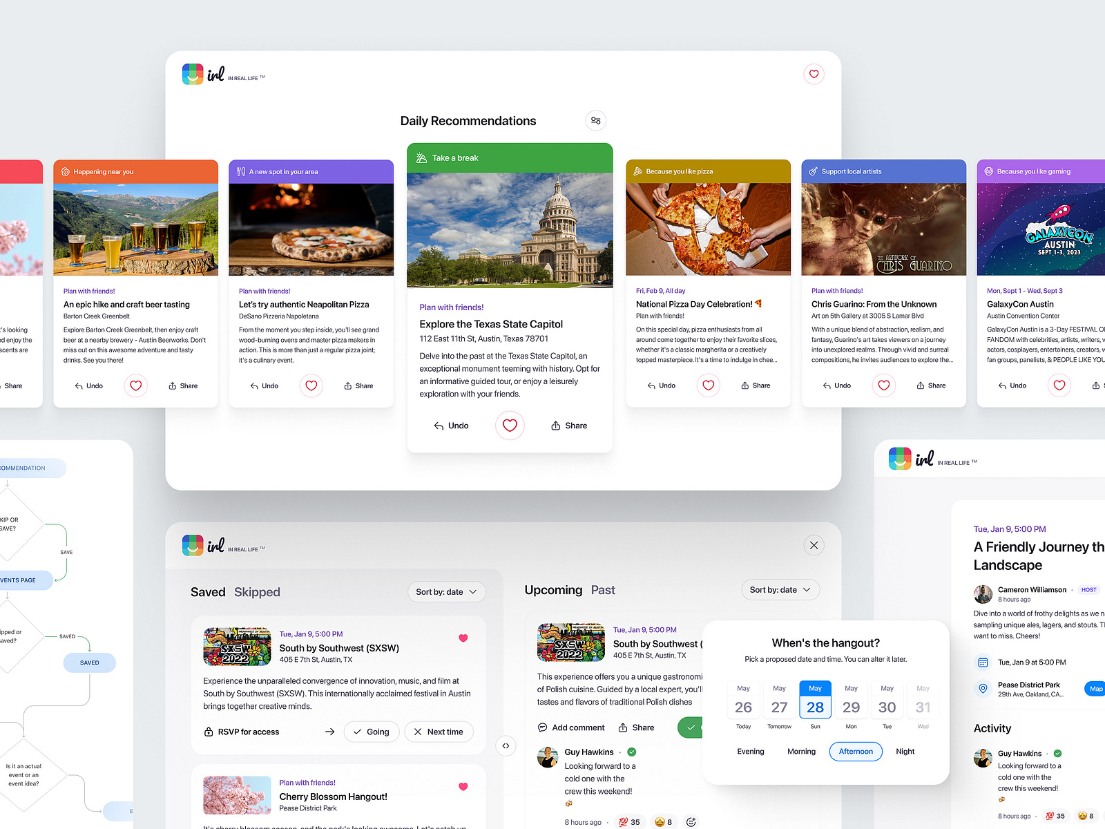 IRL: Daily Recommendations Feature by Christopher Koziol on Dribbble