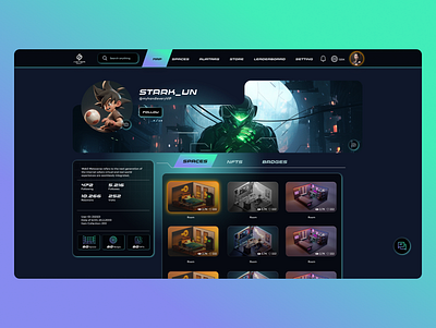 Metaverse - Profile page ai figma graphic design illustration illustrator metaverse photoshop ui