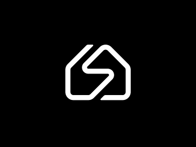 S House – Logo Concept // For SALE brandforma branding buliding design flip graphic design home house inside line logo logotype mark real estate s sell sign smart stream super