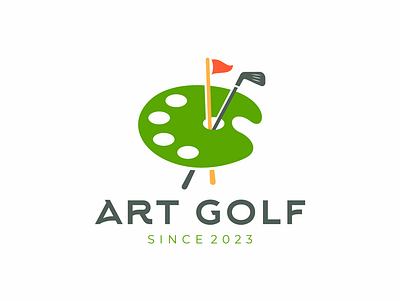 Art golf golf logo palette