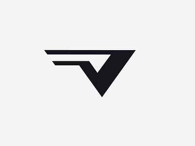 V black branding icon letter logo monogram shape simple symbol v