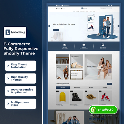 Lookmify - Multipurpose Premium Fashion Shopify 2.0 Theme css3 design html5 responsive design shopify shopify theme web design