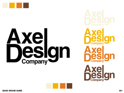 Axel Design Company Basic Brand Guide branding design graphic design logo typography vector