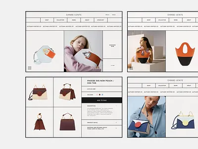 Website concept for a bag shop branding dailyui design