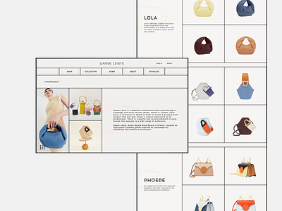 Website concept for a bag shop concept dailyui dailyui concept design online webdesign