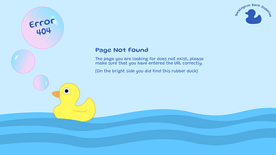 #Daily UI - Day 8 404 bath duck figma gradient humour ui ux