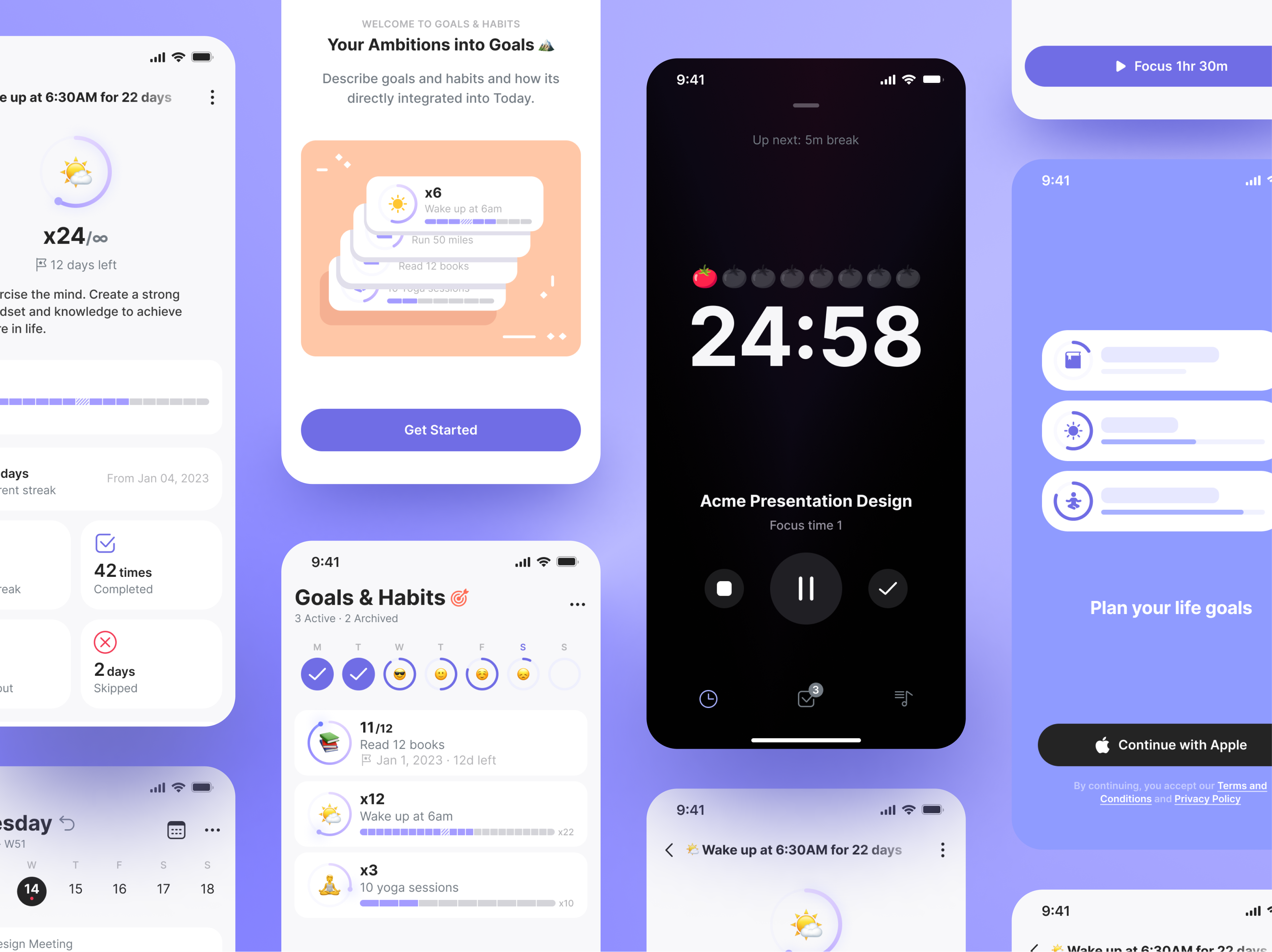 Grow | App Design app design graphic design illustration logo productivity saas ui user testing ux ux research visual design