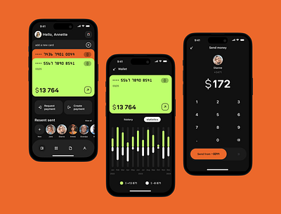 Mobile Banking App Design app banking credit card crypto design e wallet finance money payment ui ux web
