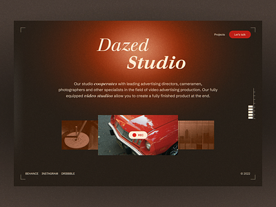 Video Production Studio Portfolio Website animation dashboard design desire agency graphic design home page landing motion design motion graphics portfolio studio ui web website website design