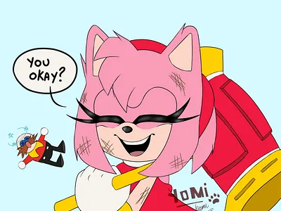 Valentine's Day; Sonamy amyrose art artist design digitalart digitalartist drawing illustration sega sonic sonic the hedgehog sonicartist