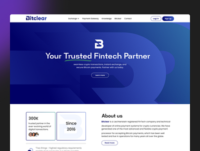 Fintech Company - UI Design bitcoin branding crypto exchange figma fintech payment ui ui design ui design website ui ux uiux uxui web design web3 webiste