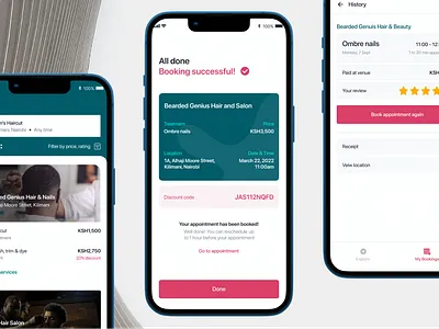 Lurred | Booking beauty appointment ios mobile app mobile app design ui ux