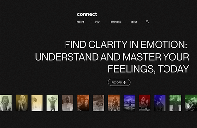 Emotion tracker - Connect website design emotion uiux website