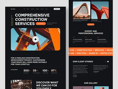 Construction Website branding design ui ux