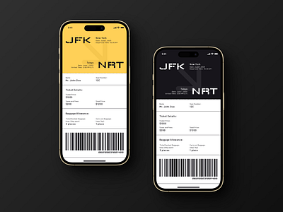 Boarding pass design app appdesign boardingpass design figma figmadesign mobile ui uidesign