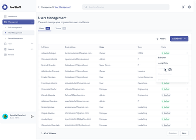 User Management branding graphic design illustration product design role management ui uiux