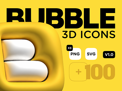 3D Bubble Icons vol1 3d icon bubble crypto icons illustrator design ios icons landing design png svg ui ui icons ui tools vector web browser