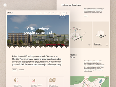 Palma Office - Website Redesign apartment architecture branding building corwin downtown homepage landingpage neighborhood offices platform property real estate residence residential rooftops ui uptown ux website