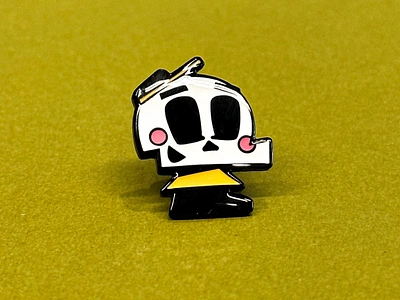 Skully! boston character enamel hard pin illustration illustrator metal pin simple skeleton skull skully soft enamel vector