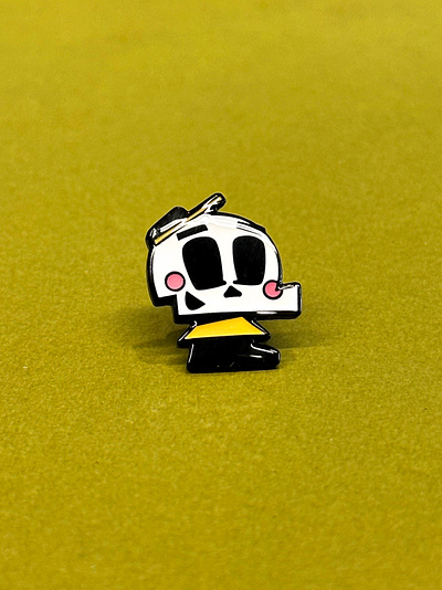 Skully! boston character enamel hard pin illustration illustrator metal pin simple skeleton skull skully soft enamel vector