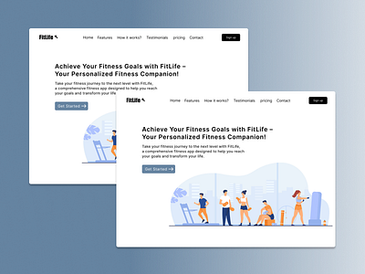 FitLife- Landing page design fitness gym health landingpage typography ui webdesign website