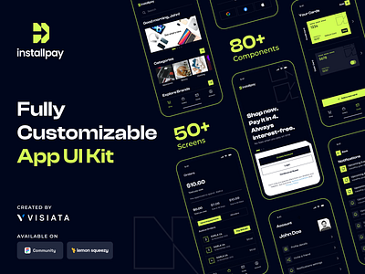 Installpay | Design Kit | Ui Design | Mobile design animation app branding dark mode design design kit fintech graphic design illustration installpay logo premium design ui vector