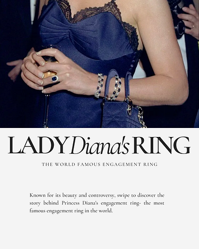 Instagram Feed Graphic- Lady Diana's Rings graphic design