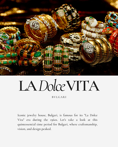 Instagram Feed Graphic- La Dolce Vita graphic design