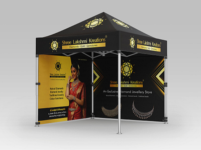 Shree Lakshmi Kreations - Display Tent branding creativebranding design displaytent graphic design illustration illustrator outdoorbranding photoshop showcase