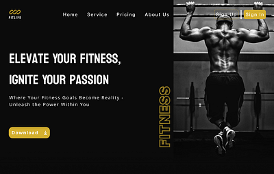 FitLife - Landing Page branding design fitness graphic design illustration landingpage logo motion graphics ui ui website ux vector