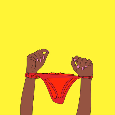 Red panties app bdsm branding design graphic design illustration logo red ui ux vector woman