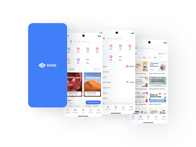 Nuno - office application package app clear convert creative editor figma file minimal mirsoft word mobile pdf ppt text ui webdesign