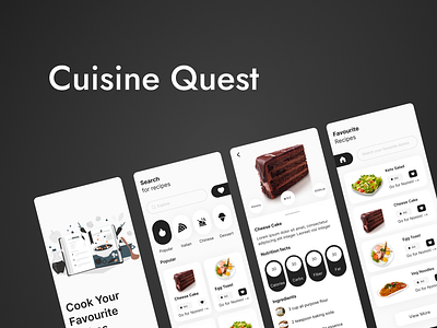 Cuisine Quest - A Feast for Your Senses! design food prototyping recipe ui ui design uiux userexperience uxdesign