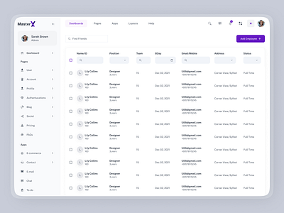 Customizable data table clean client list customer customer management dashboard data view design drop down filter hover input minimal overview product design saas search ui user interface ux web application