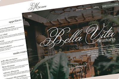 Restaurant Landing Page branding design landing page ui ux