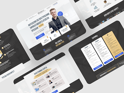 Business course website desktop version ui ux web design