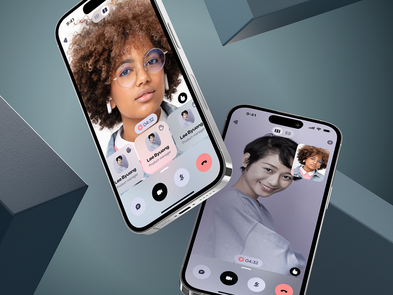 MEM UI kit – video call for messenger app app application call messenger mobile productdesign ui ui kit ux uxui video call