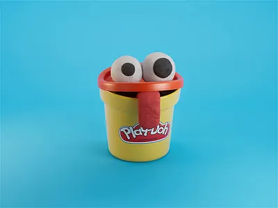Play-Doh Funny Guy animation character clay doh massinha motion design motion graphics play play dough playdoh redshift shadder stop motion