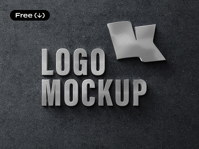 Metallic Sign Logo Mockup corporate download free freebie logo metal metallic minimalistic mockup pixelbuddha psd sign silver