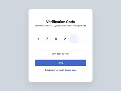 Verification Modal adobe blue clean ui design figma graphic design hover login modal modern onboarding popup saas security signup software ui ux ux ui verification