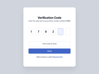 Verification Modal adobe blue clean ui design figma graphic design hover login modal modern onboarding popup saas security signup software ui ux ux ui verification