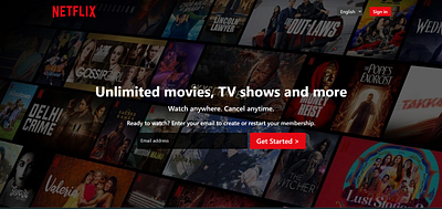 Netflix app branding graphic design ui ux